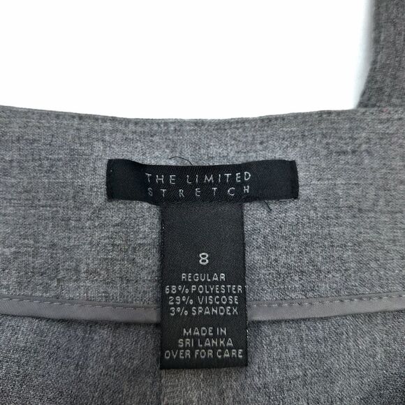 The Limited Gray Mid-Rise Wide Leg Business Office Dress Pants Sz 8 - Picture 5 of 13
